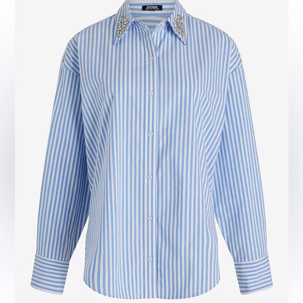 Express boyfriend striped shirt